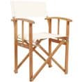 Charles Bentley FSC Eucalyptus Hardwood Pair of Directors Chairs - Cream